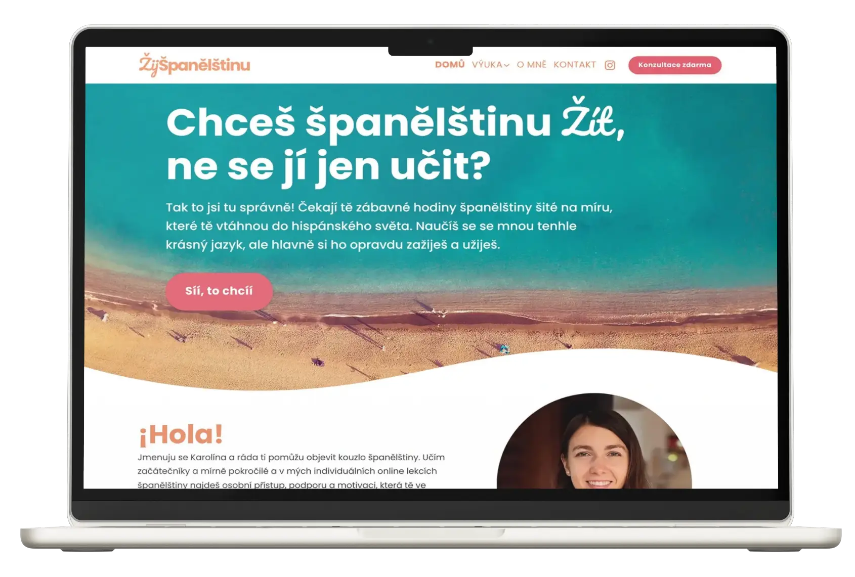 Webdesign laptop mockup livespanish mavi studio